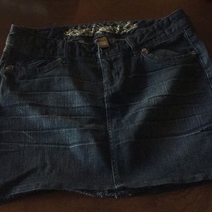 Mini denim skirt